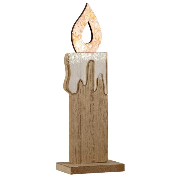 Stand Relief Κερί "Otonal" Mdf Ecru Orange PU 16 7x5x20.5cm