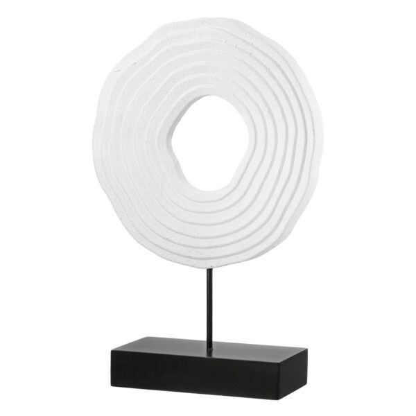 Stand Relief "Pezzo" Mdf Μαύρο Λευκό PU 20x6.5x30cm