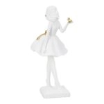 Φιγούρα Γυναίκα Πολύ Λευκό Χρυσό 11X11X24Cm 11X11X24Cm
