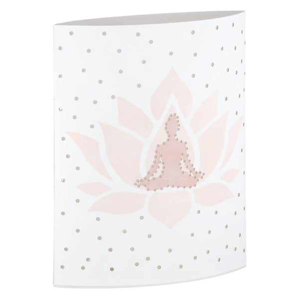 Διακοσμητικό Light (Led) Ellipse "Namaste" Yoga Χαρτί Λευκό PU Pcs. Assorted 13x6x16cm