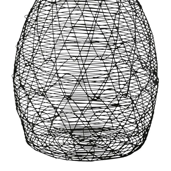 Βάζο Βολβώδες Μεταλλικό Μαύρο D17X26Cm D17X26Cm