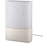 Επιτραπέζιο Φωτιστικό Ορθογώνιο Κεραμικό Μπεζ Λευκό 20X8X30Cm 20X8X30Cm