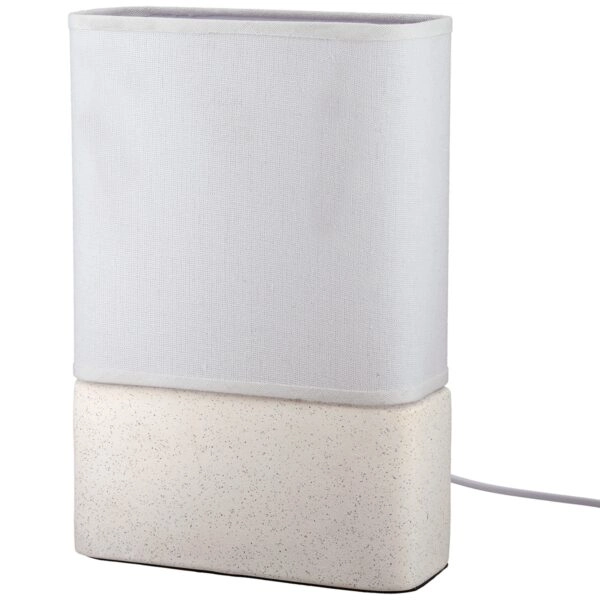 Επιτραπέζιο Φωτιστικό Ορθογώνιο Κεραμικό Μπεζ Λευκό 20X8X30Cm 20X8X30Cm