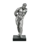 Artekko Figurine Ασημί Επιτραπέζιo Διακοσμητικό Ρητίνης (16.5x15.5x42)cm