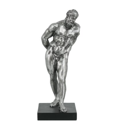 Artekko Figurine Ασημί Επιτραπέζιo Διακοσμητικό Ρητίνης (16.5x15.5x42)cm
