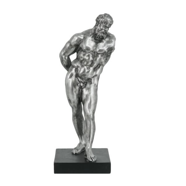 Artekko Figurine Ασημί Επιτραπέζιo Διακοσμητικό Ρητίνης (16.5x15.5x42)cm