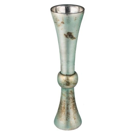 Artekko Emerald Πράσινο Γυάλινο Διακοσμητικό Βάζο (17x17x68.6)cm