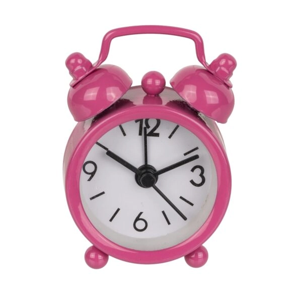 Μίνι Ξυπνητήρι Μέταλλο 6x4cm Σε 6 Χρώματα