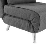 Artekko Sofa Bed Γκρι Υφασμάτινη Πολυθρόνα Κρεβάτι (88x81x78)cm