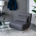 Artekko Sofa Bed Γκρι Υφασμάτινη Πολυθρόνα Κρεβάτι (88x81x78)cm