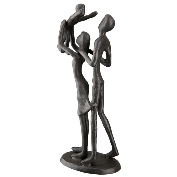 Γλυπτό "Familiengluck" Σίδερο Brown PU 9x5.5x20cm