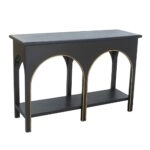Console Κονσόλα Ξύλο MDF Μαύρο Χρυσό (120x40x81)cm