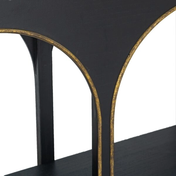 Console Κονσόλα Ξύλο MDF Μαύρο Χρυσό (120x40x81)cm