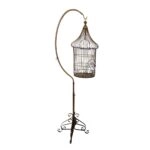 Artekko Bird Cage Μπρονζέ Μεταλλικό Κλουβί σε Επιδαπέδια Βάση (34.3x5.9x207)cm