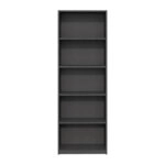Βιβλιοθήκη μελαμίνης Max  χρώμα ανθρακί 58x23x170εκ.