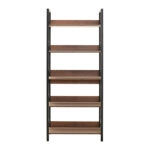 Βιβλιοθήκη Connect Megapap χρώμα καρυδί 73x35x172εκ.