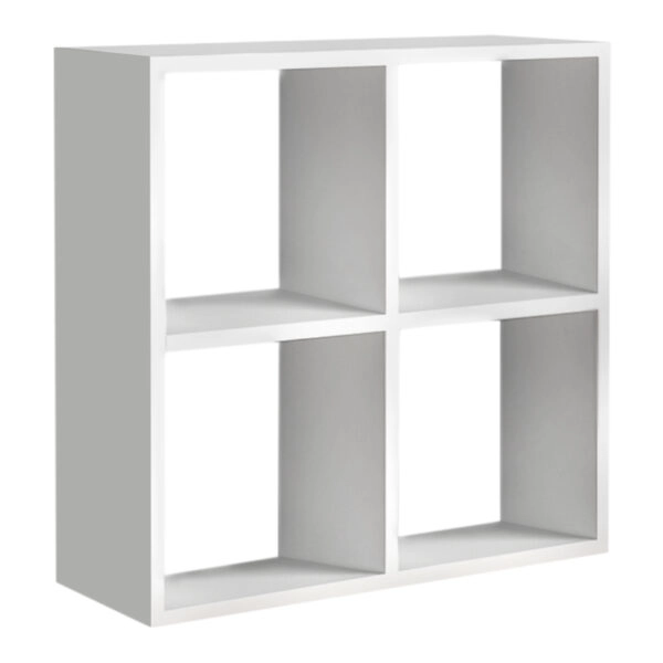 Βιβλιοθήκη Cube  από μελαμίνη χρώμα λευκό 60x23x60εκ.