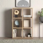 Βιβλιοθήκη Cube  από μελαμίνη χρώμα oak 73,5x34x109εκ.