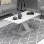 Τραπεζάκι σαλονιού Marcello Megapap χρώμα λευκό 110x55x47εκ.