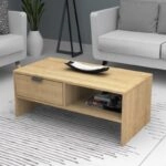 Τραπεζάκι σαλονιού Galaxy Megapap χρώμα φυσικό οξιάς 100x50x42εκ.