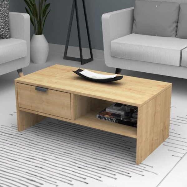 Τραπεζάκι σαλονιού Galaxy Megapap χρώμα φυσικό οξιάς 100x50x42εκ.