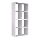 Βιβλιοθήκη Anser χρώμα λευκό 69,8x29x142εκ.