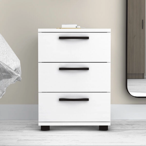 Κομοδίνο - συρταριέρα γραφείου Roco Megapap χρώμα λευκό 40x39x57εκ.