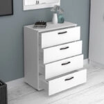 Συρταριέρα Velika Megapap χρώμα λευκό 73x44x96εκ.