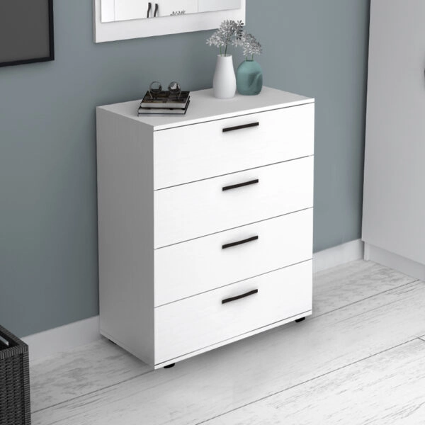 Συρταριέρα Velika Megapap χρώμα λευκό 73x44x96εκ.