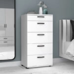 Συρταριέρα Helia Megapap χρώμα λευκό 60x44x108εκ.