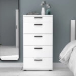 Συρταριέρα Helia Megapap χρώμα λευκό 60x44x108εκ.