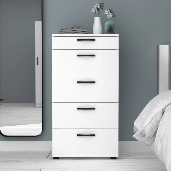 Συρταριέρα Helia Megapap χρώμα λευκό 60x44x108εκ.