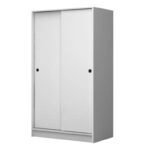 Ντουλάπα ρούχων Regio Megapap δίφυλλη συρόμενη χρώμα λευκό 100x60x181εκ.