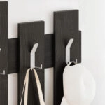 Κρεμάστρα τοίχου Wave Megapap χρώμα black wood 64x4x81εκ.