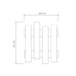 Κρεμάστρα τοίχου Wave Megapap χρώμα black wood 64x4x81εκ.