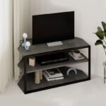 Έπιπλο τηλεόρασης γωνιακό Echo Megapap χρώμα γκρι ρετρό 98x37x45εκ.