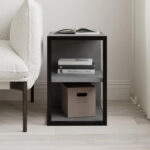 Τραπεζάκι βοηθητικό - Κομοδίνο Echo Megapap χρώμα γκρι ρετρό 30x42x45εκ.