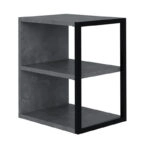 Τραπεζάκι βοηθητικό - Κομοδίνο Echo Megapap χρώμα γκρι ρετρό 30x42x45εκ.