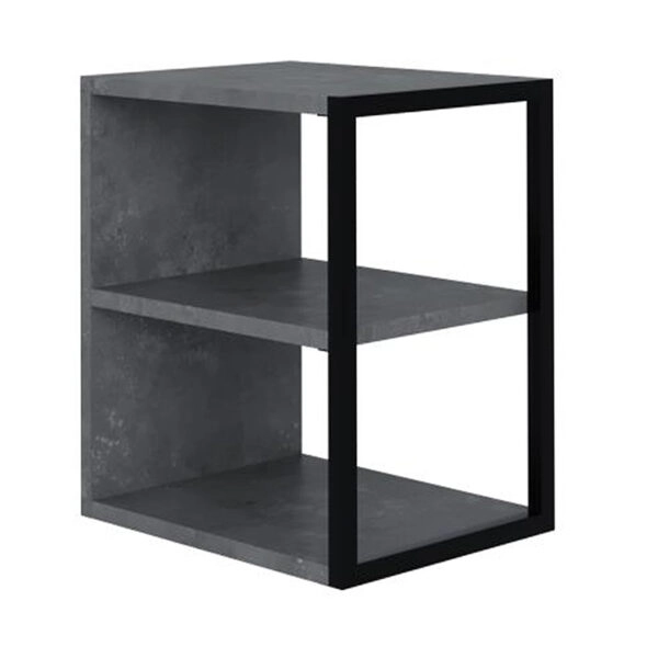 Τραπεζάκι βοηθητικό - Κομοδίνο Echo Megapap χρώμα γκρι ρετρό 30x42x45εκ.