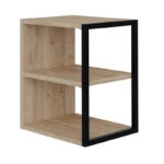 Τραπεζάκι βοηθητικό - Κομοδίνο Echo Megapap χρώμα sapphire oak 30x42x45εκ.