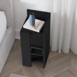 Κομοδίνο Elos Megapap δεξί χρώμα black wood 25x27x60εκ.