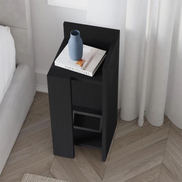 Κομοδίνο Elos Megapap δεξί χρώμα black wood 25x27x60εκ.