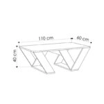 Τραπεζάκι σαλονιού Pipra Megapap χρώμα sapphire oak 110x60x40εκ.