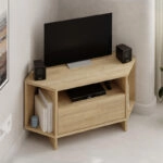 Έπιπλο τηλεόρασης γωνιακό Viva Megapap χρώμα sapphire oak 95,7x35,4x45εκ.