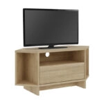 Έπιπλο τηλεόρασης γωνιακό Viva Megapap χρώμα sapphire oak 95,7x35,4x45εκ.