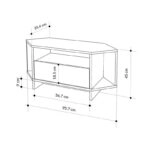 Έπιπλο τηλεόρασης γωνιακό Viva Megapap χρώμα sapphire oak 95,7x35,4x45εκ.