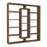 Βιβλιοθήκη μελαμίνης Ample  χρώμα καρυδί 125x22x135,7εκ.