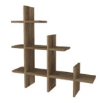 Ραφιέρα τοίχου Juke  από μελαμίνη χρώμα καρυδί 81,8x18x80εκ.