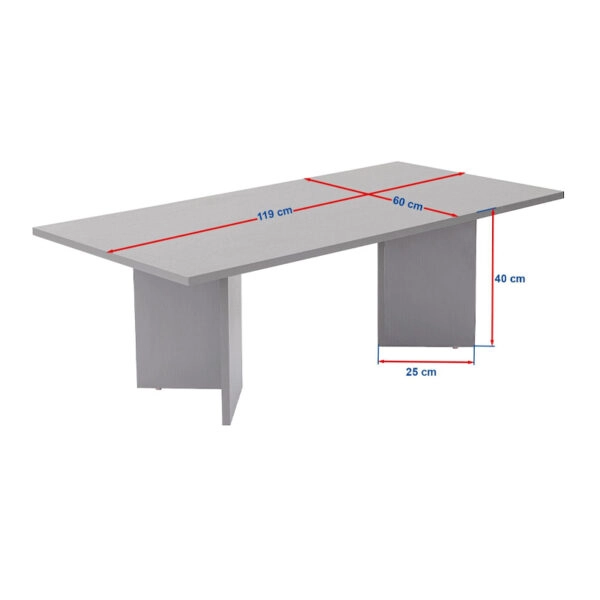 Τραπεζάκι σαλονιού Sabin Megapap χρώμα μαύρο 119x60x40εκ.
