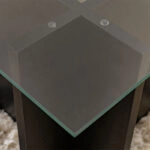 Τραπεζάκι σαλονιού Vetrino Megapap γυάλινο χρώμα μαύρο 105x65x40εκ.